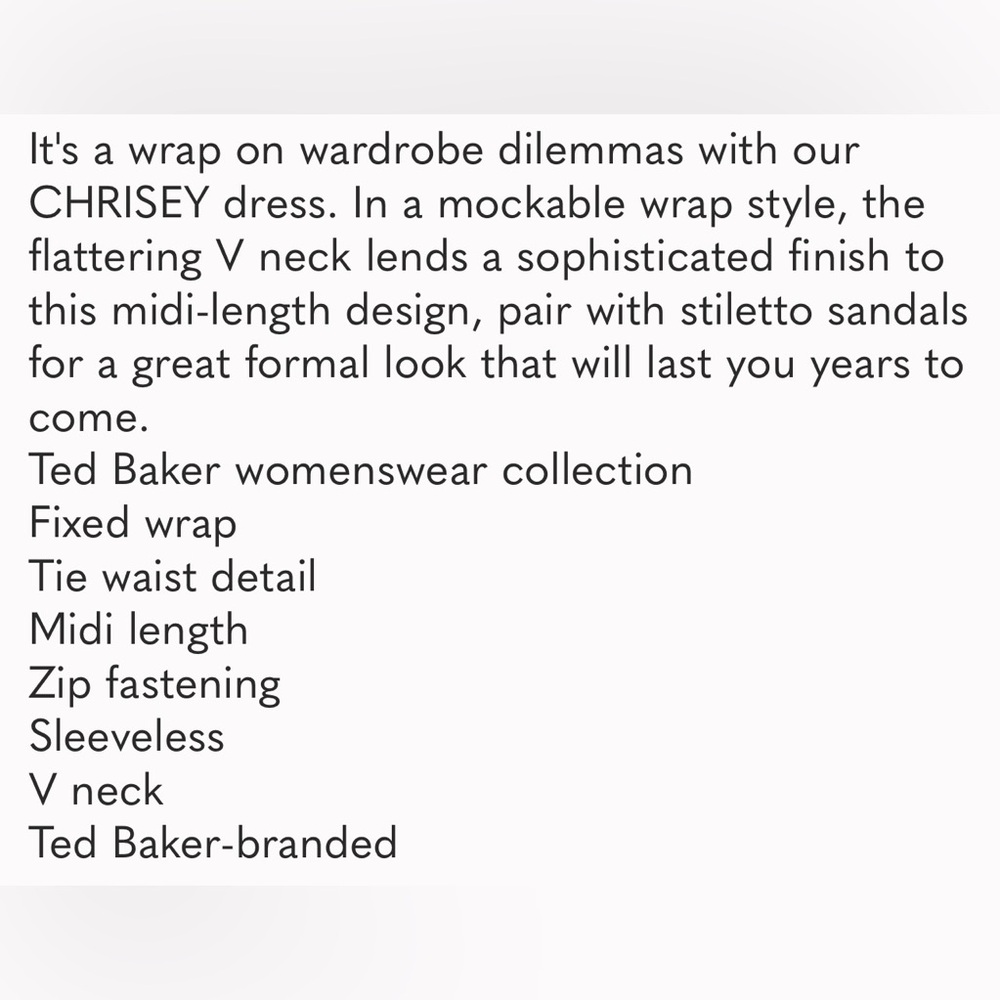 Ted Baker Womens Chrisey Red Fix-Wrap Dress Size 8 (3) *No Sash* New with tags - Picture 8 of 11
